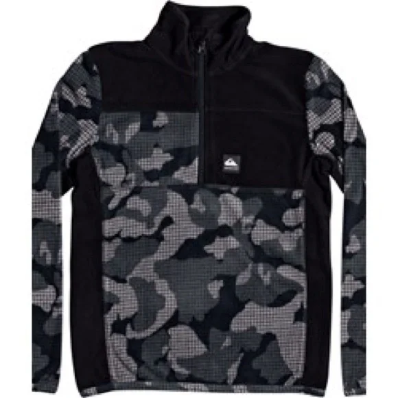 🔥Quiksilver Boy's XL 16 Aker Technical Half-Zip Fleece NWT - Picture 3 of 5